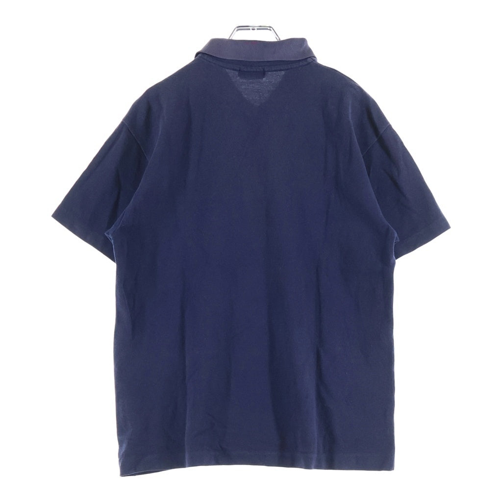 COMME des GARCONS HOMME PLUS(コムデギャルソンオムプリュス) 00S S/S POLO SHIRT コットン ソリッド 半袖ポロシャツ ネイビー PE-T027