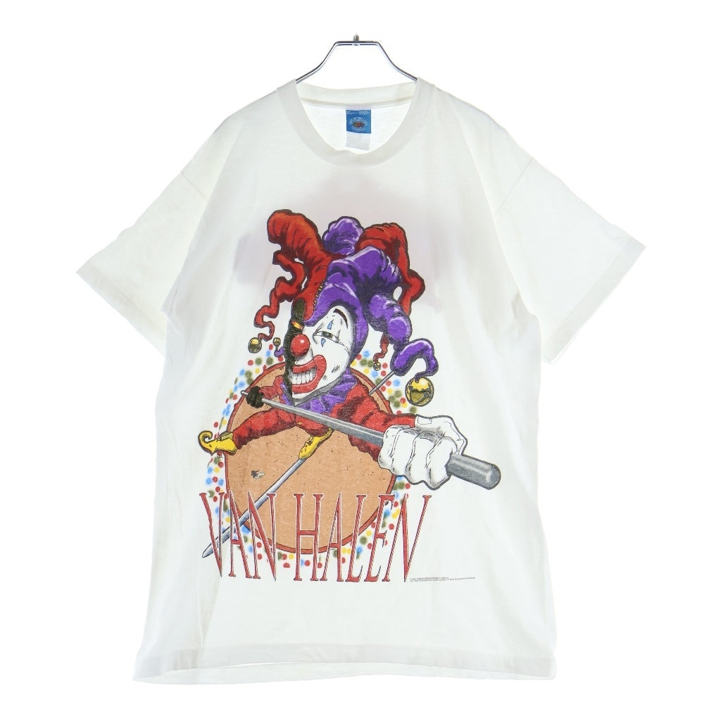 VINTAGE(ヴィンテージ) 90S VAN HALEN BALANCE TOUR 1995-1996 ピエロ 両面プリント 半袖Tシャツ カットソー ホワイト