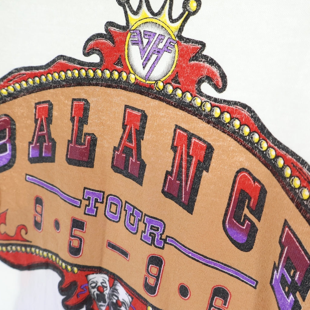 VINTAGE(ヴィンテージ) 90S VAN HALEN BALANCE TOUR 1995-1996 ピエロ 両面プリント 半袖Tシャツ カットソー ホワイト
