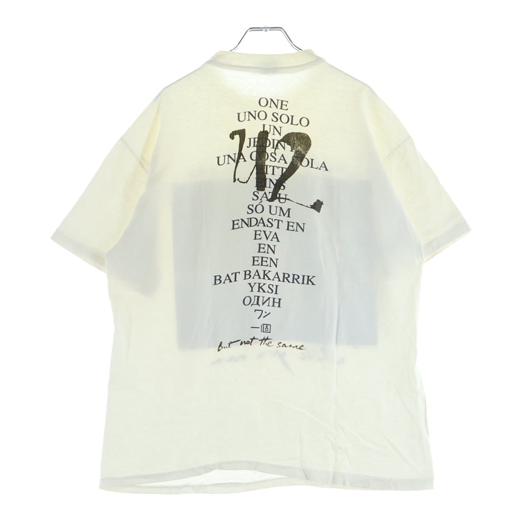 VINTAGE(ヴィンテージ) 90S U2 ONE SMALL THE FLOWERS WHILE YOU CAN バンドTシャツ クルーネック半袖カットソー ホワイト