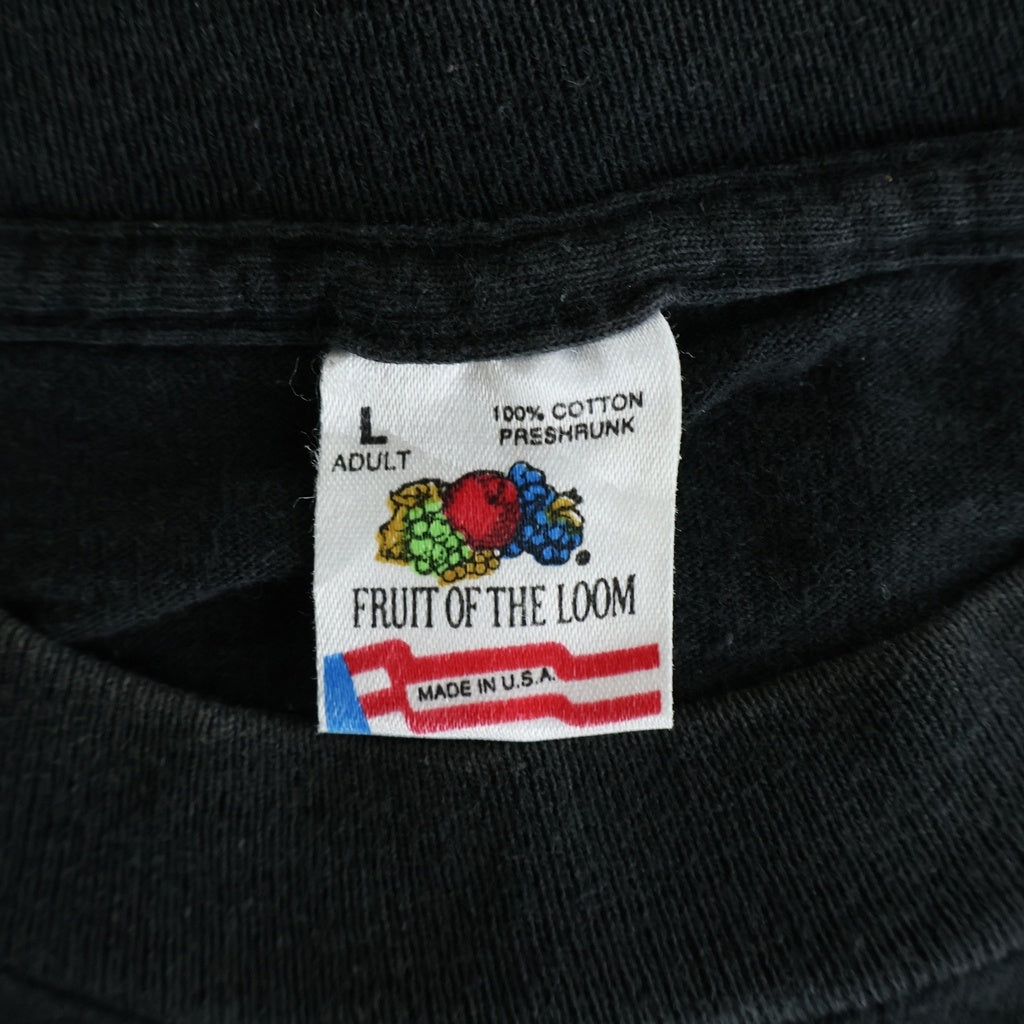 VINTAGE(ヴィンテージ) 90S SOLID TEE FRUIT OF THE LOOM 無地 シングルステッチ 半袖Tシャツ カットソー ブラック