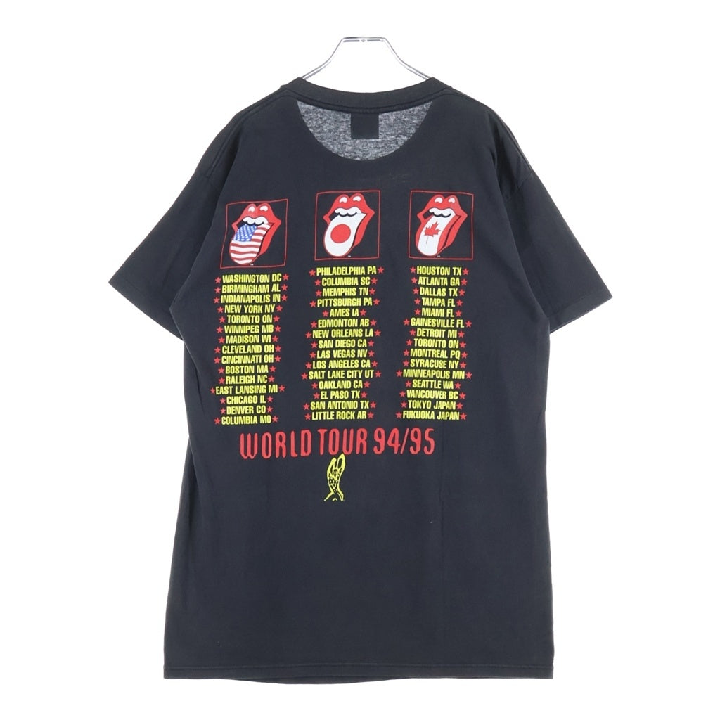 VINTAGE(ヴィンテージ) 90S ROLLING STONES VOODOO LOUNGE WORLD TOUR 94/95 ローリングストーンズ ツアー 半袖Tシャツ カットソー ブラック
