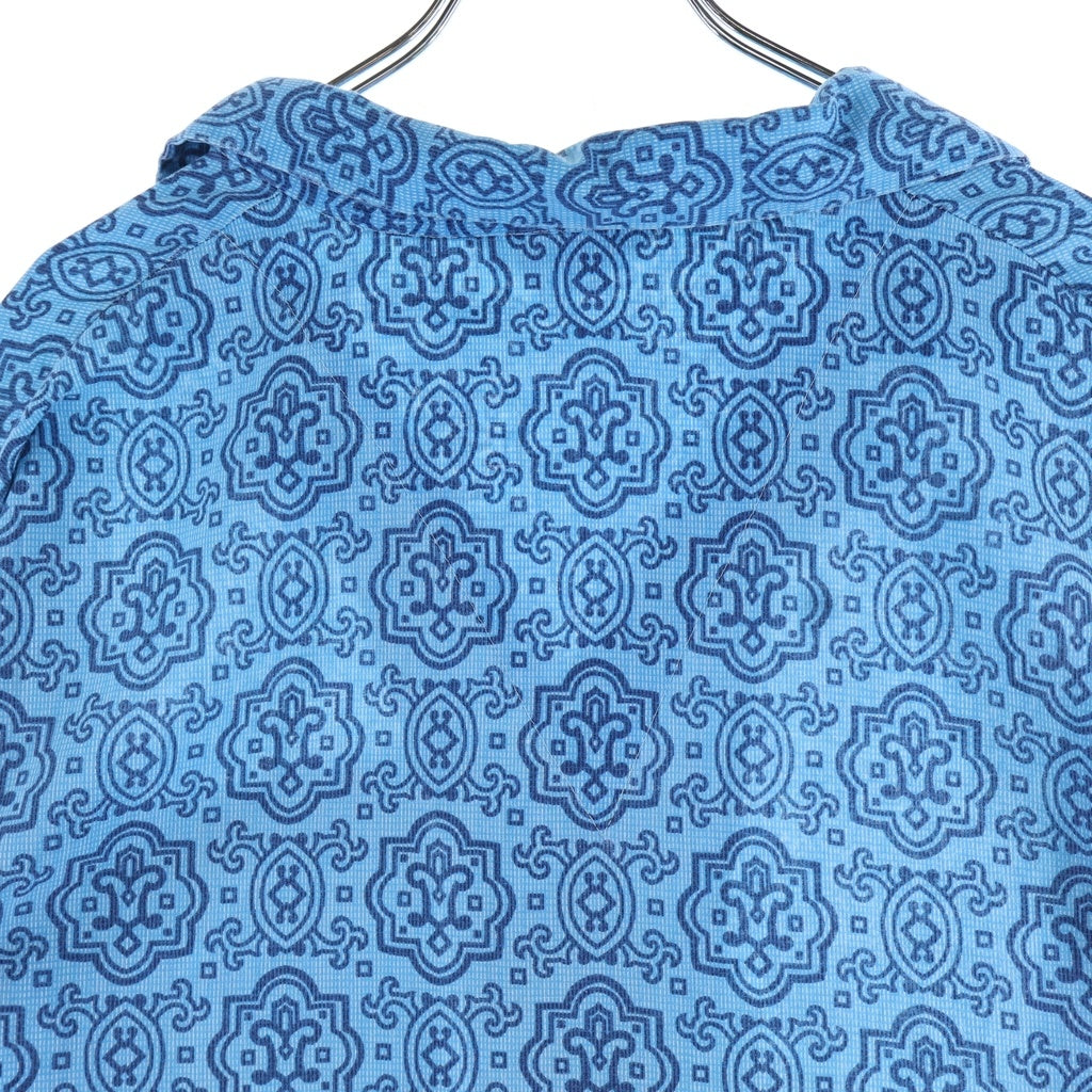 VINTAGE(ヴィンテージ) 60S ARROW OPEN COLOR SHIRT 開襟オープンカラーシャツ 幾何学 ブルー