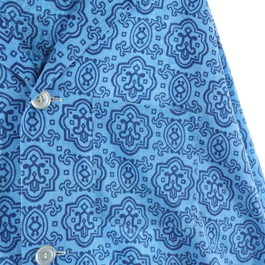 VINTAGE(ヴィンテージ) 60S ARROW OPEN COLOR SHIRT 開襟オープンカラーシャツ 幾何学 ブルー