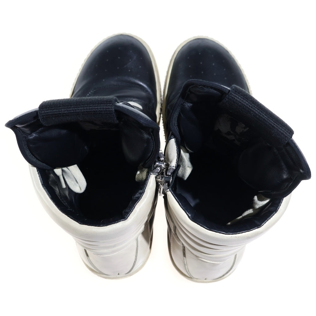 Rick Owens(リックオウエンス) GEOBASKET LUXOR BLACK MILK ジオバスケット ルクソール ハイカットスニーカー ブラック/ホワイト RU02C7894