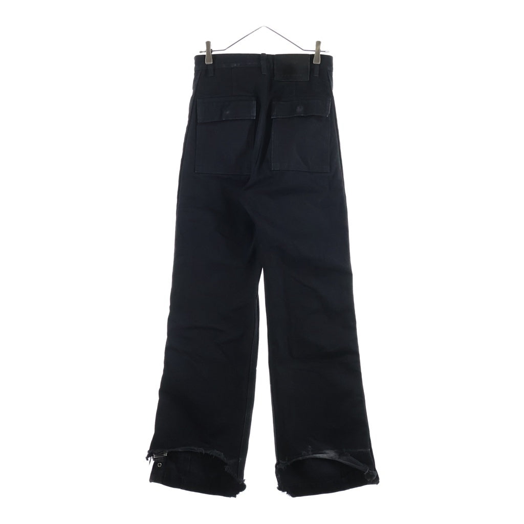 Rick Owens DRKSHDW(リックオウエンス ダークシャドウ) PUSHER WIDE LEG COTTON JEANS プッシャーワイドレゴコットンジーンズ DL02C3390-HBLKJP
