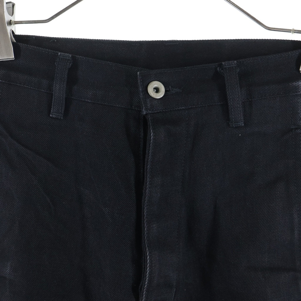 Rick Owens DRKSHDW(リックオウエンス ダークシャドウ) PUSHER WIDE LEG COTTON JEANS プッシャーワイドレゴコットンジーンズ DL02C3390-HBLKJP