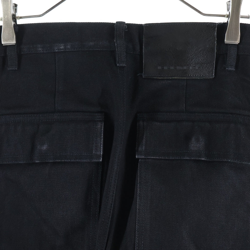 Rick Owens DRKSHDW(リックオウエンス ダークシャドウ) PUSHER WIDE LEG COTTON JEANS プッシャーワイドレゴコットンジーンズ DL02C3390-HBLKJP