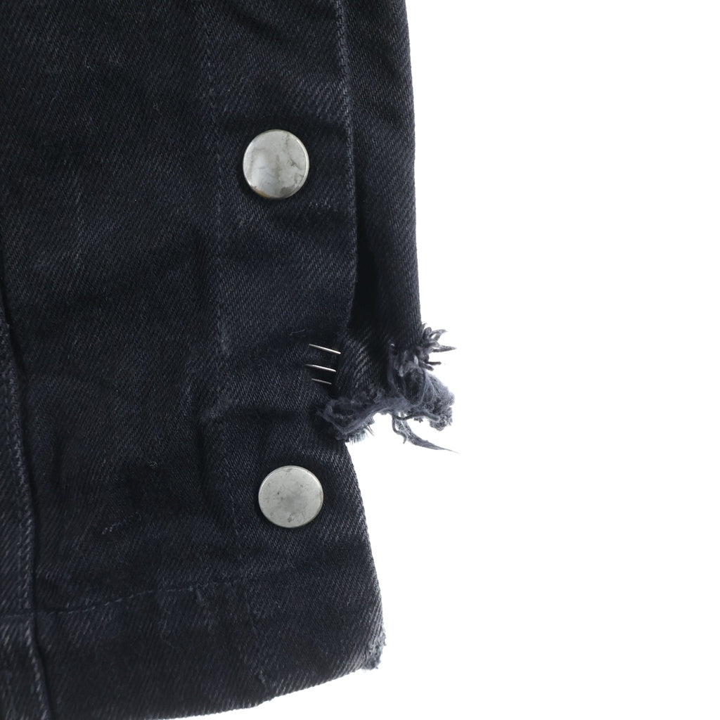 Rick Owens DRKSHDW(リックオウエンス ダークシャドウ) PUSHER WIDE LEG COTTON JEANS プッシャーワイドレゴコットンジーンズ DL02C3390-HBLKJP