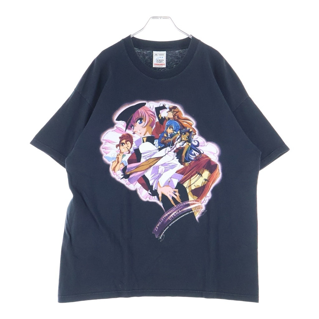 VINTAGE(ヴィンテージ) 00S 少女革命ウテナ UTENA アニメTシャツ SCREENSTARS クルーネック半袖カットソー ブラック