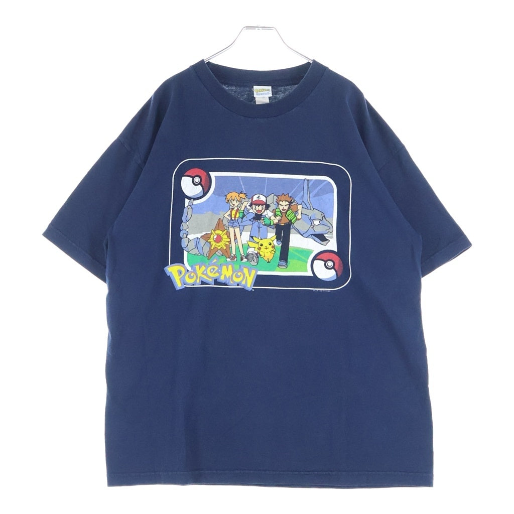 VINTAGE(ヴィンテージ) 90S POKEMON TEE アニメTシャツ クルーネック半袖カットソー ネイビー