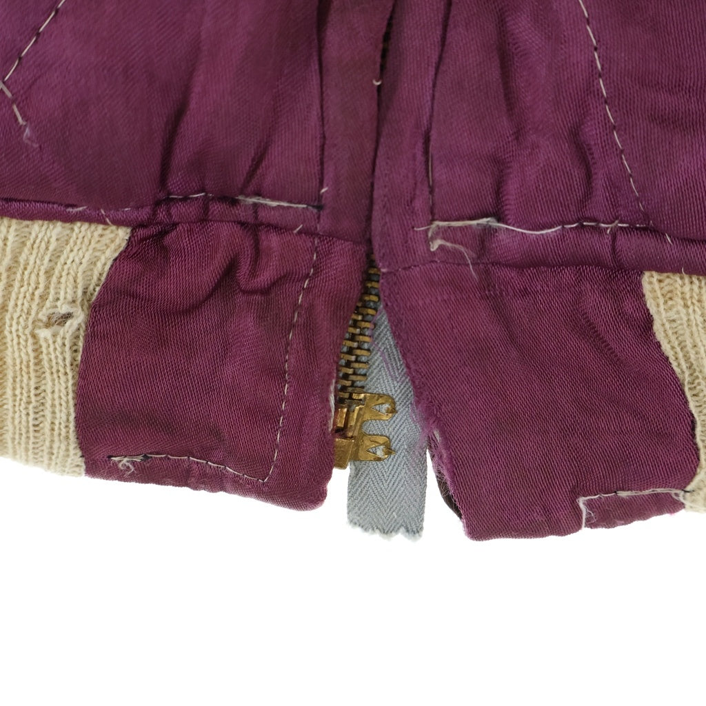 VINTAGE(ヴィンテージ) 50-60S YKK 鷹 富士山 スカジャン キッズ パープル/ブラウン