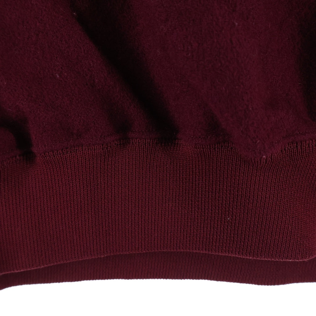 GOODENOUGH(グッドイナフ) 90S FELT LOGO SWEAT モックネック スウェットトレーナー バーガンディ