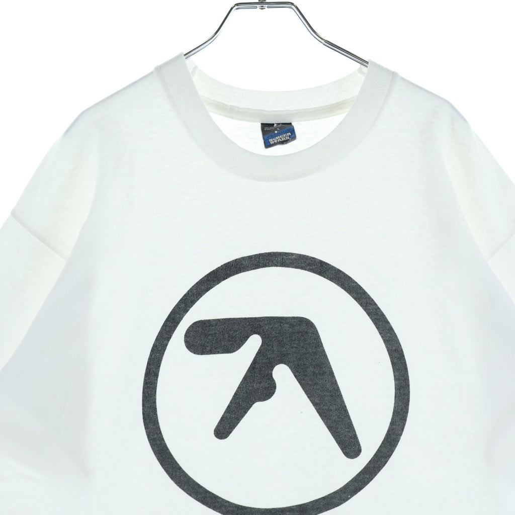 VINTAGE(ヴィンテージ) 90S APHEX TWIN LOGO TEE エイフェックス ツイン ロゴ プリント シングルステッチ 半袖Tシャツ カットソー ホワイト