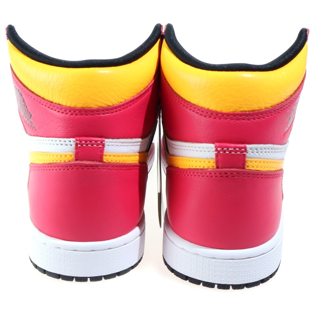 NIKE(ナイキ) AIR JORDAN RETRO HIGH OG エアジョーダン 1 レトロ ハイカットスニーカー レッド/イエロー US8/26cm 555088-603