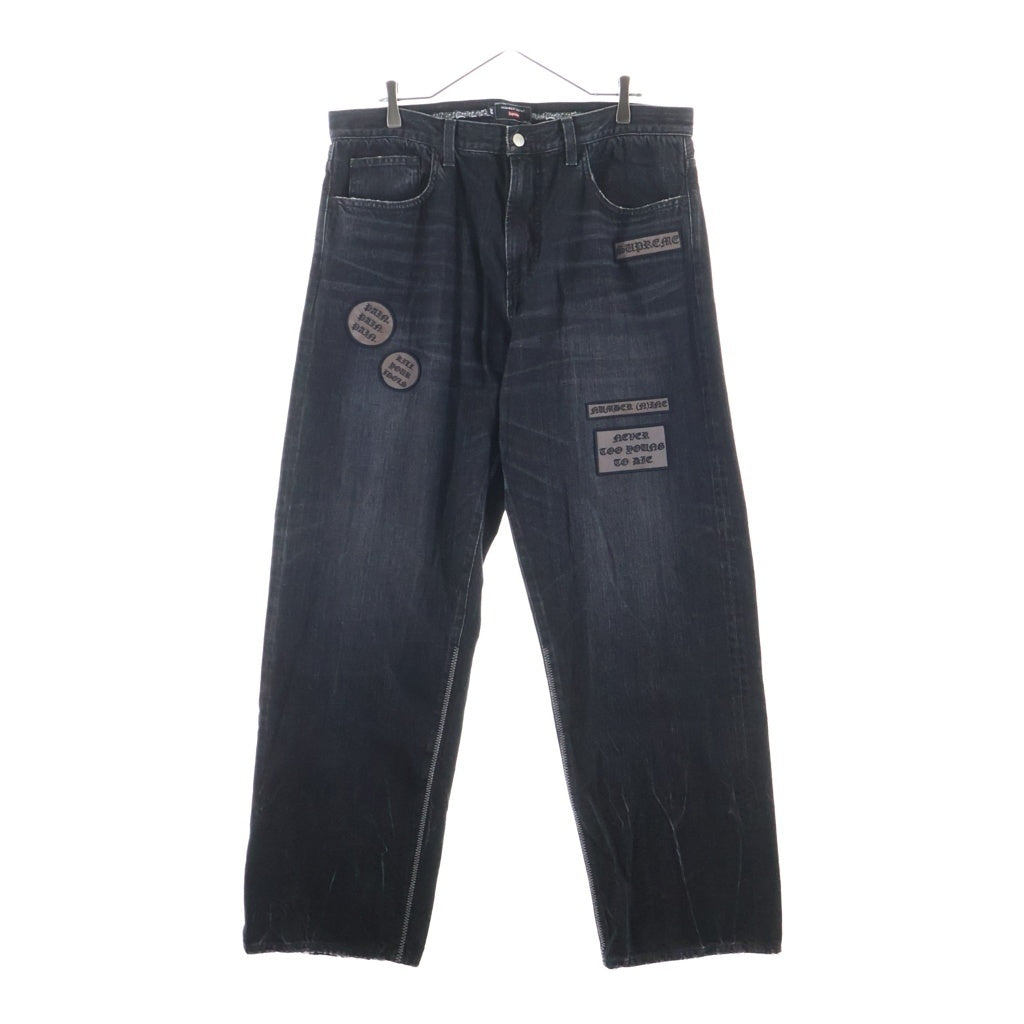 SUPREME(シュプリーム) 25AW × NUMBER NINE Patches Loose Fit Jean ナンバーナイン パッチ ルーズフィット デニム ジーンズ ブラック