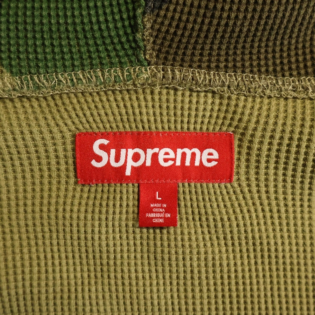 SUPREME(シュプリーム) 24SS Hooded Zip Up Thermal Woodland Camo ウッドランドカモ サーマルジップアップフーディー カーキ
