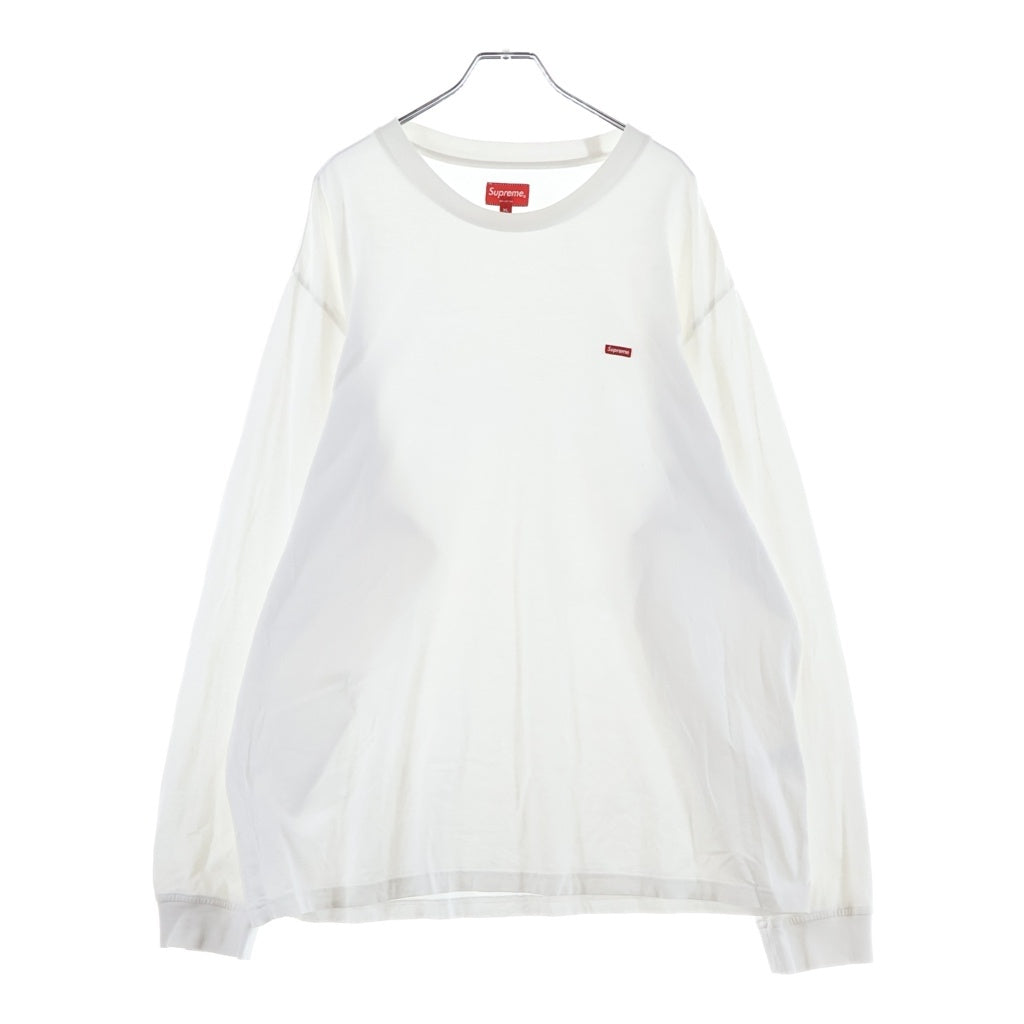 SUPREME(シュプリーム) Small Box Logo L/S Tee スモールボックスロゴ クルーネック長袖カットソー ホワイト