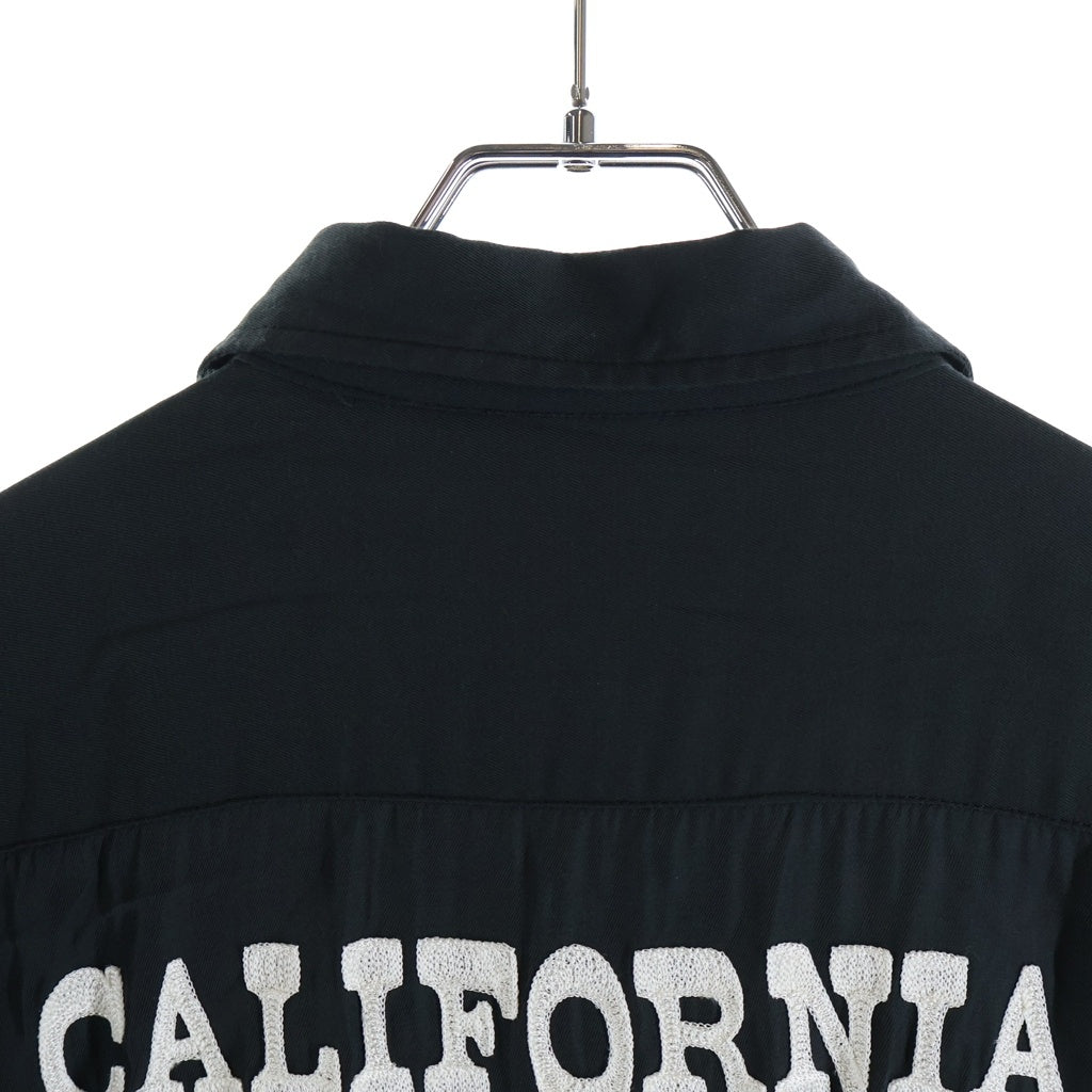 STANDARD CALIFORNIA(スタンダード カリフォルニア) SD Bowring Shirt ボーリング レーヨン 半袖シャツ ブラック