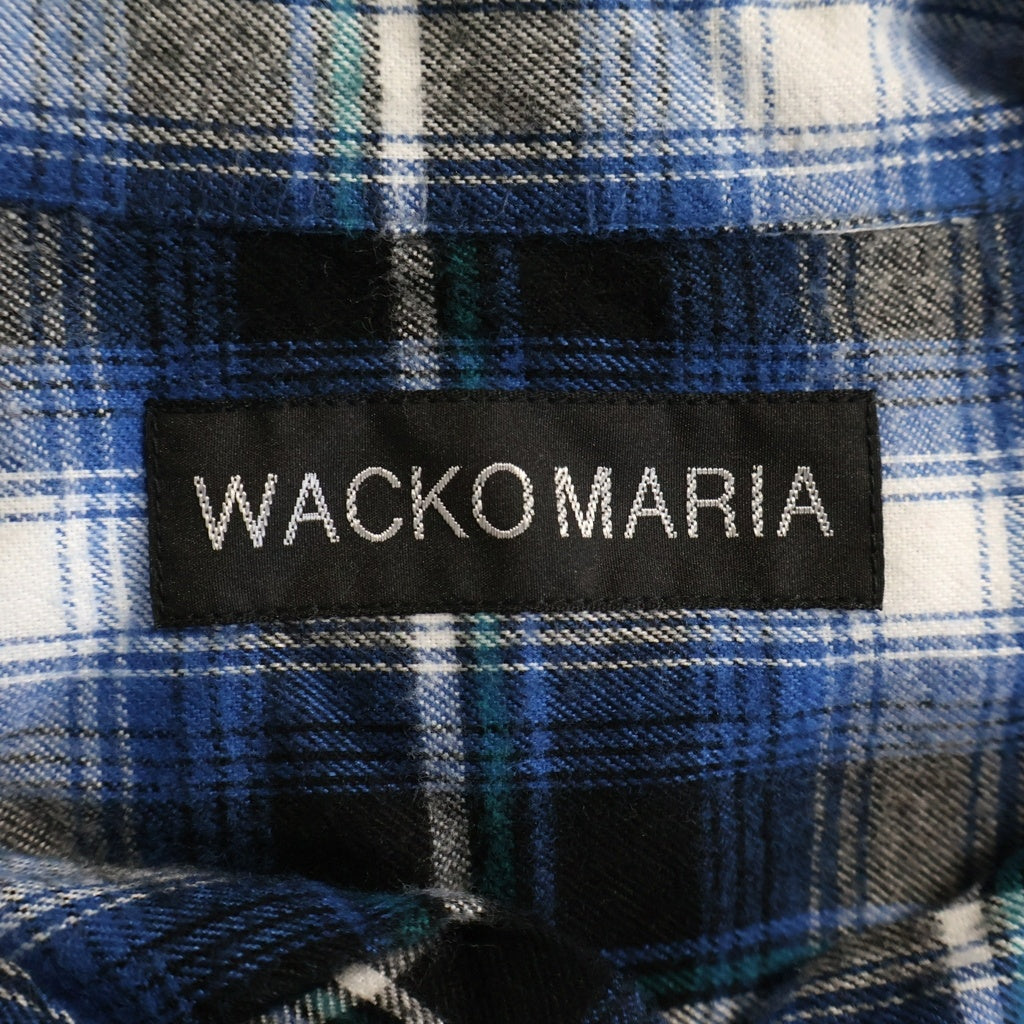 WACKO MARIA(ワコマリア) OMBRE CHECK RAYON SHIRT L/S オンブレ チェック レーヨン 長袖シャツ ブルー/ブラック/ホワイト