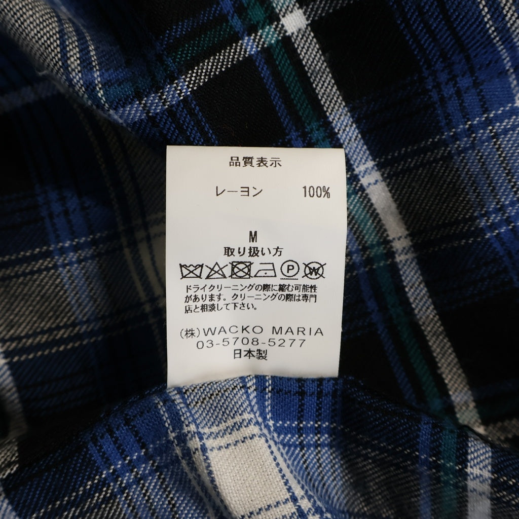 WACKO MARIA(ワコマリア) OMBRE CHECK RAYON SHIRT L/S オンブレ チェック レーヨン 長袖シャツ ブルー/ブラック/ホワイト
