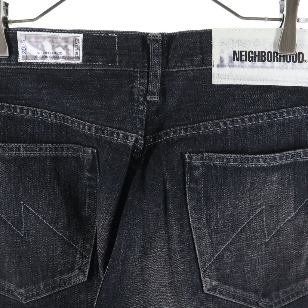 NEIGHBORHOOD(ネイバーフッド) 25AW WASHED DENIM DP BASIC PANTS ジップフライ デニムパンツ ブラック 252XBNH-PTM05