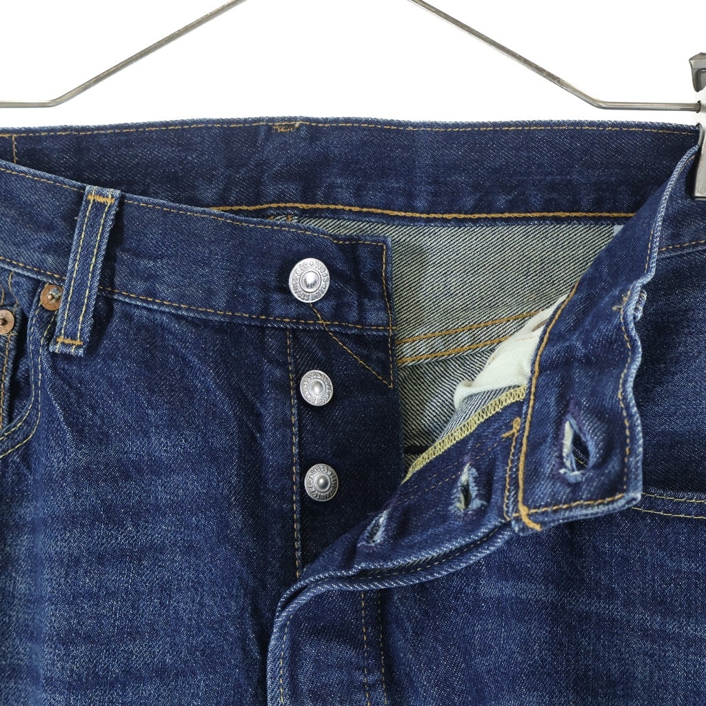 Levi's premium(リーバイスプレミアム) 501 復刻 BIG E Vステッチ ボタン裏刻印5115 USA製 レインボーステッチ デニムパンツ インディゴ PC9-00501-2455