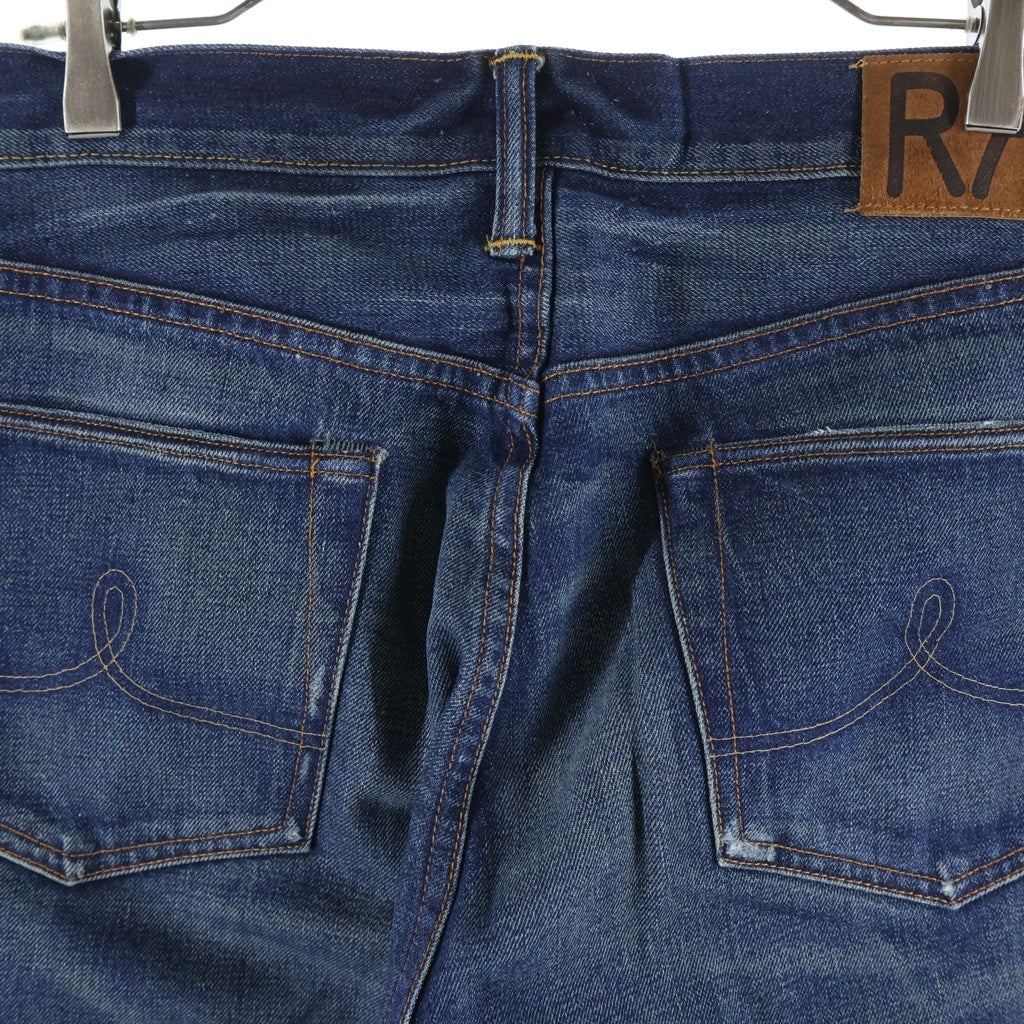 RRL(ダブルアールエル) ダメージ加工 隠しリベット Vステッチ デニムパンツ インディゴ 782914791001