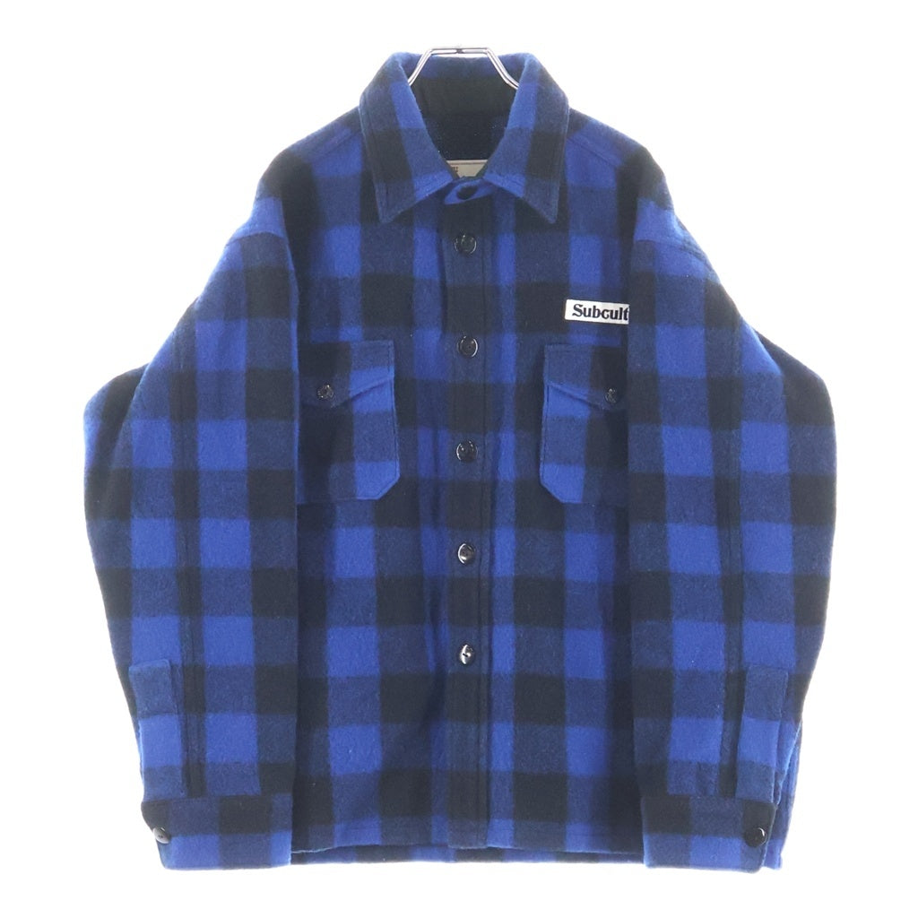 SUBCULTURE(サブカルチャー) 25AW BUFFALO CHECK JACKET バッファローチェック ジャケット ブルー/ブラック SCJK-A2501