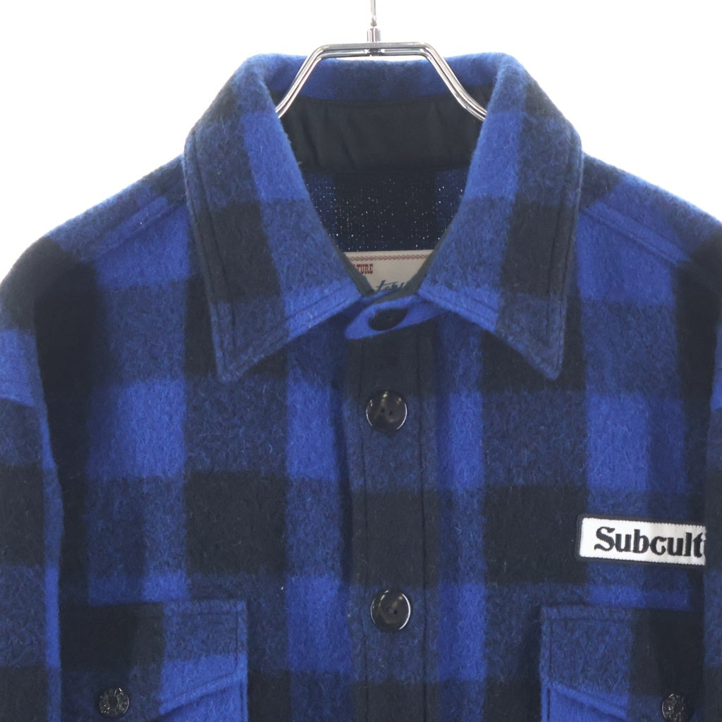 SUBCULTURE(サブカルチャー) 25AW BUFFALO CHECK JACKET バッファローチェック ジャケット ブルー/ブラック SCJK-A2501