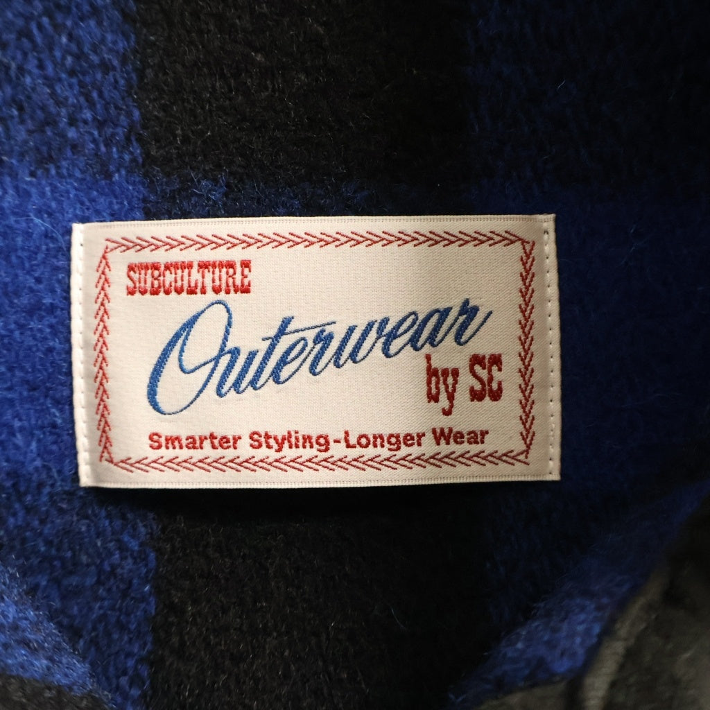 SUBCULTURE(サブカルチャー) 25AW BUFFALO CHECK JACKET バッファローチェック ジャケット ブルー/ブラック SCJK-A2501