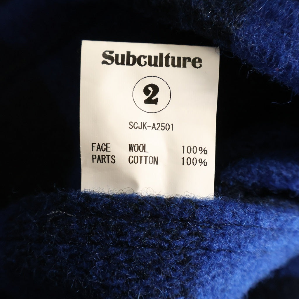 SUBCULTURE(サブカルチャー) 25AW BUFFALO CHECK JACKET バッファローチェック ジャケット ブルー/ブラック SCJK-A2501