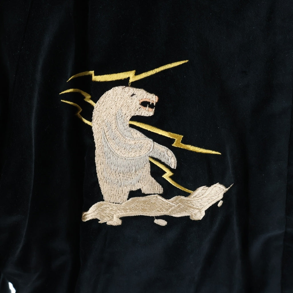TAILOR TOYO(テーラー東洋) 50S STYLE VELVETEEN SOUVENIRJACKT POLAR BEAR ALASKA MAP 別珍 アラスカ スーベニア ジャケット リバーシブル ブラック TT15792-119