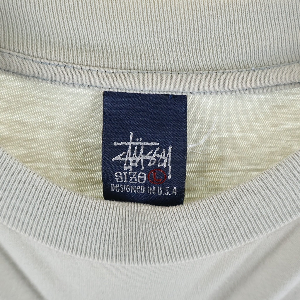 STUSSY(ステューシー) 90S OLD STYLE POSSE 7周年記念 フォトプリント ピクチャー7 半袖Tシャツ カットソー ベージュ