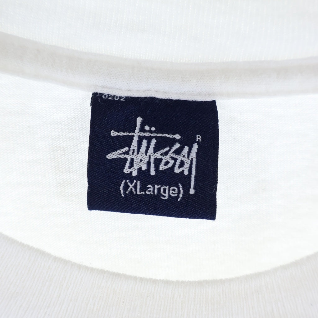 STUSSY(ステューシー) 90S OLD SKULL MONOGRAM LOGO PRINT TEE オールド スカル モノグラム フロントプリント 半袖Tシャツ カットソー ホワイト