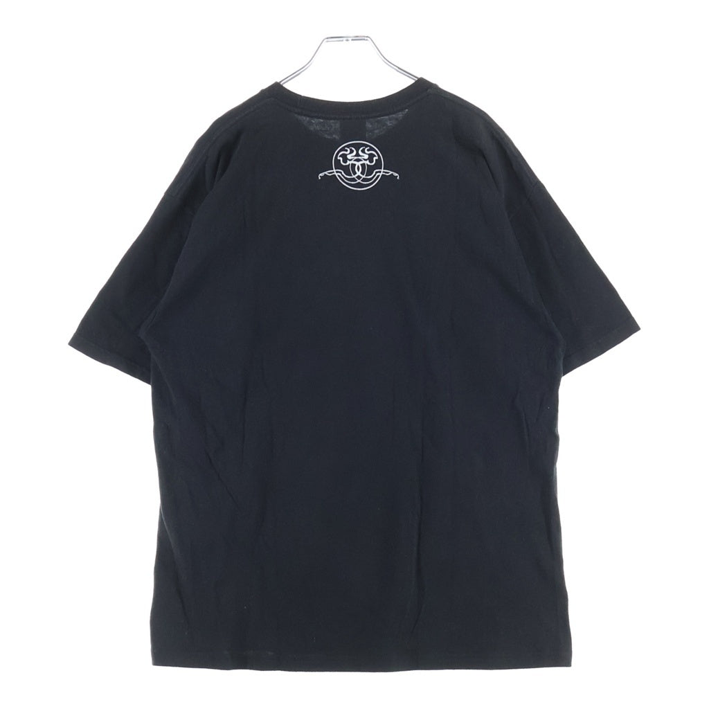 STUSSY(ステューシー) 10S DRAGON SKULL パウエルパロディ ドラゴン スカル フロントプリント 半袖Tシャツ カットソー ブラック