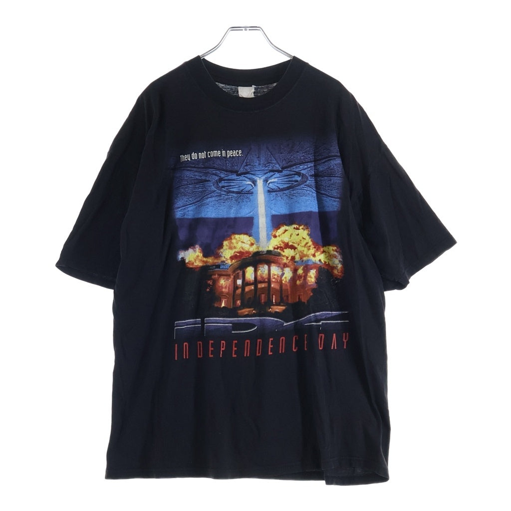 VINTAGE(ヴィンテージ) 90-00S INDEPENDENCE DAY MOVIE TEE インデペンデンス デイ ムービー フロントプリント 半袖Tシャツ カットソー ブラック