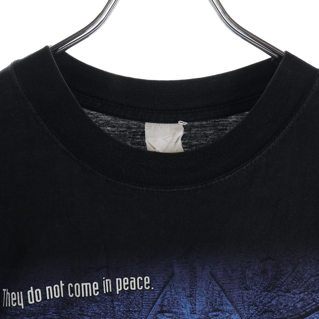 VINTAGE(ヴィンテージ) 90-00S INDEPENDENCE DAY MOVIE TEE インデペンデンス デイ ムービー フロントプリント 半袖Tシャツ カットソー ブラック