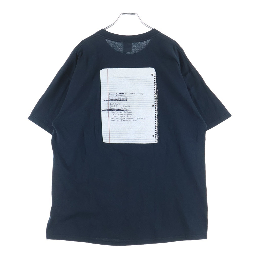 VINTAGE(ヴィンテージ) NIRVANA KURT COBAIN MEMORIAL NOTE TEE ニルヴァーナ カートコバーン メモリアル ノート 半袖Tシャツ カットソー ブラック