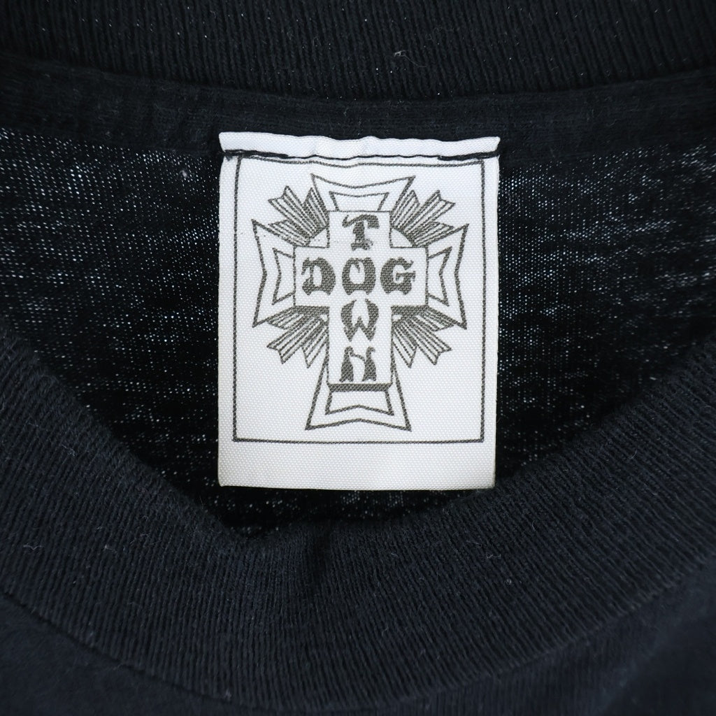 VINTAGE(ヴィンテージ) 90-00S DOG TOWN SKULL FLAME ドッグタウン スケート スカル フレイム 半袖Tシャツ ブラック