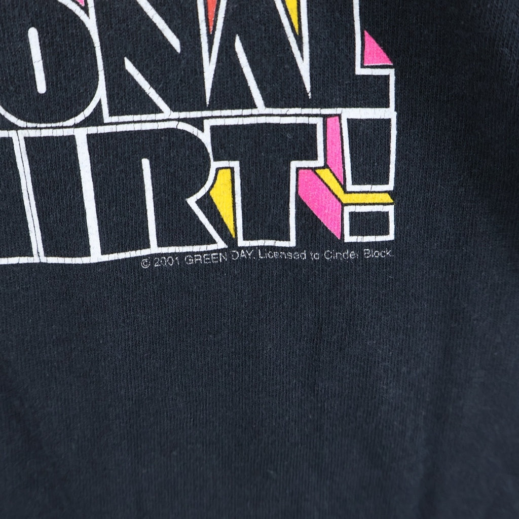 VINTAGE(ヴィンテージ) 00S GREEN DAY INTERNATIONAL SUPER SHIRT グリーンデイ フロントプリント 半袖Tシャツ カットソー ブラック