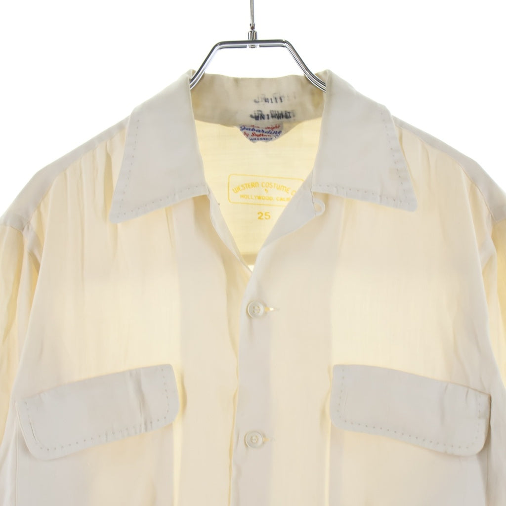 VINTAGE(ヴィンテージ) 50-60S FEATHER-WEIGHT GABARDINE BY SUTTON WESTERN COSTUME COMPANY OPEN COLOR SHIRT ウエスタンコスチュームカンパニー オープンカラーギャバジン長袖シャツ