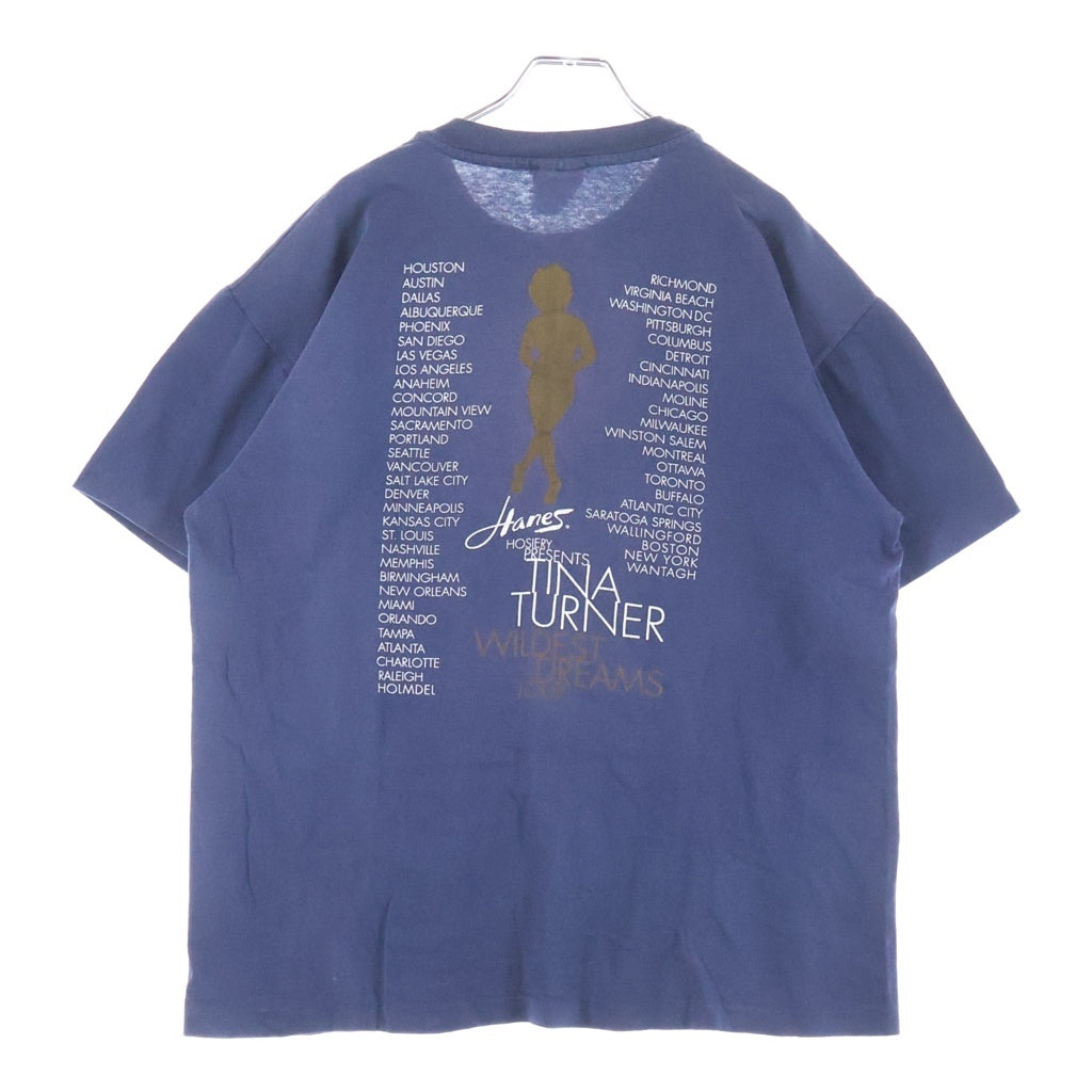 VINTAGE(ヴィンテージ) 90S TINA TURNER WILDEST DREAMS TOUR ティナターナー ツアーTシャツ クルーネック半袖カットソー ネイビー