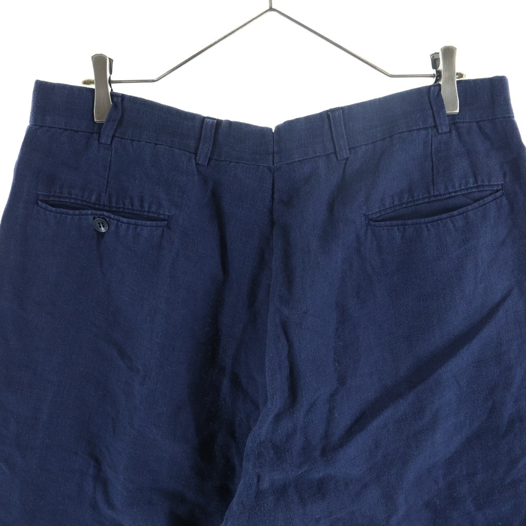 BROOKS BROTHERS(ブルックス ブラザーズ) 80S LINEN SLACKS リネンスラックスパンツ 42TALON USA製 ネイビー