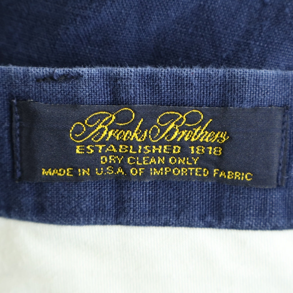 BROOKS BROTHERS(ブルックス ブラザーズ) 80S LINEN SLACKS リネンスラックスパンツ 42TALON USA製 ネイビー