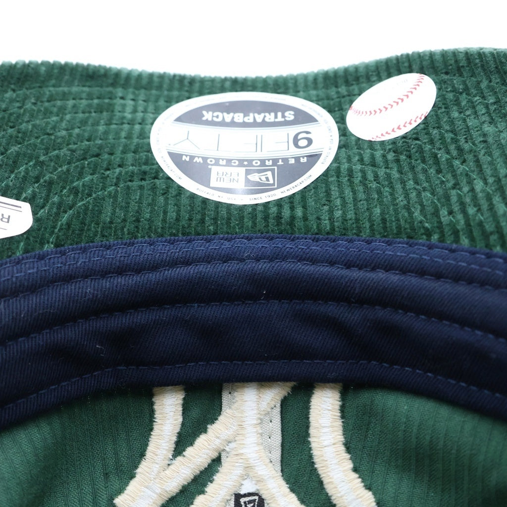 POLO RALPH LAUREN(ポロラルフローレン) × NEW ERA CORDUROY CAP YANKEES ニューエラ コーデュロイ 刺しゅう キャップ ヤンキース グリーン 209920 25304