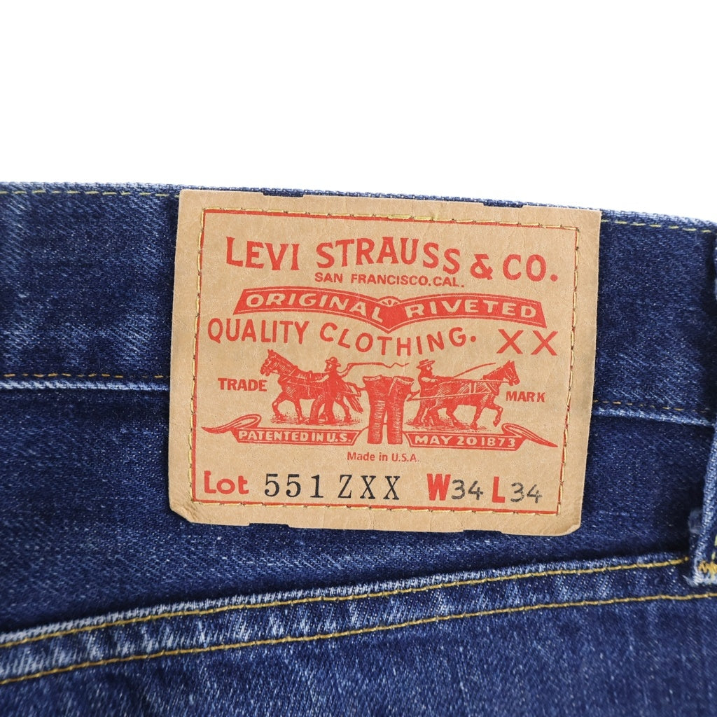 Levi's VINTAGE CLOTHING(リーバイス ビンテージ クロージング) 551ZXX ストレートデニムパンツ BIG E Vステッチ オフセット インディゴ PC9-19621-0001