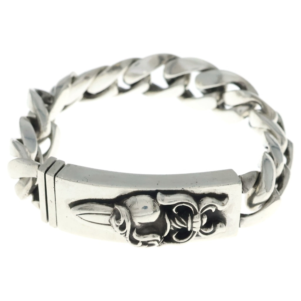 CHROME HEARTS(クロムハーツ) ID DGGR HEART 13LINK ダガーハートIDクラシックリンク シルバーブレスレット