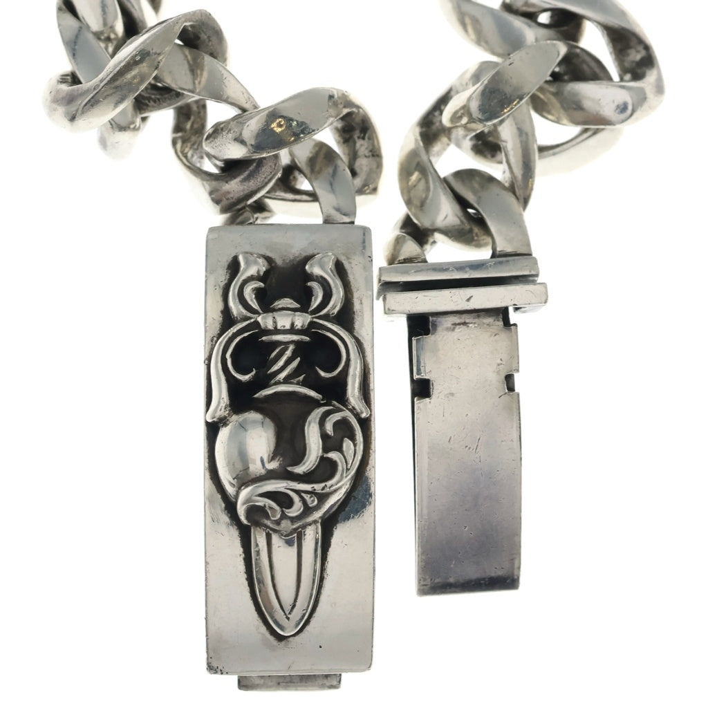 CHROME HEARTS(クロムハーツ) ID DGGR HEART 13LINK ダガーハートIDクラシックリンク シルバーブレスレット