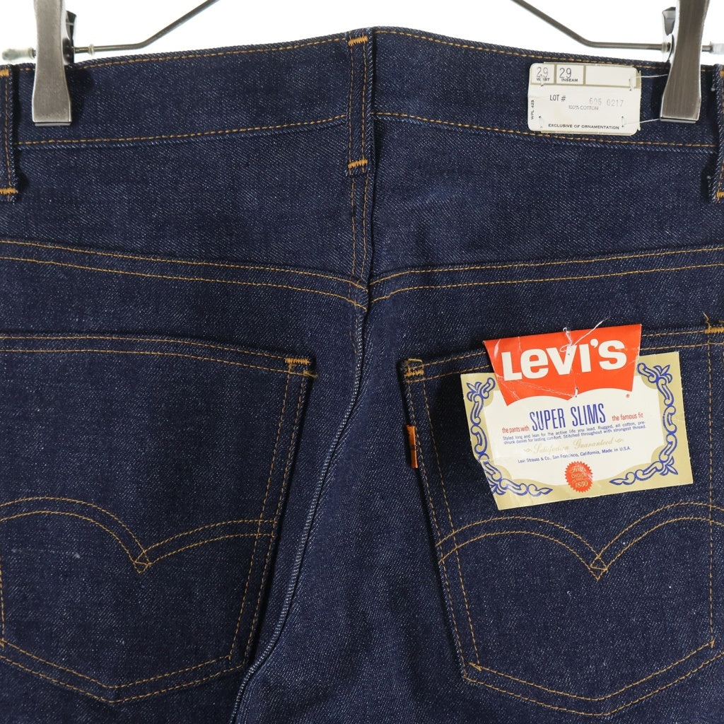Levi's(リーバイス) 60-70S VINTAGE DEADSTOCK 606 0217 BIG E ヴィンテージ オレンジタブ ボタン裏8 42TALON デッドストック スリムテーパードシルエット デニムパンツ インディゴ